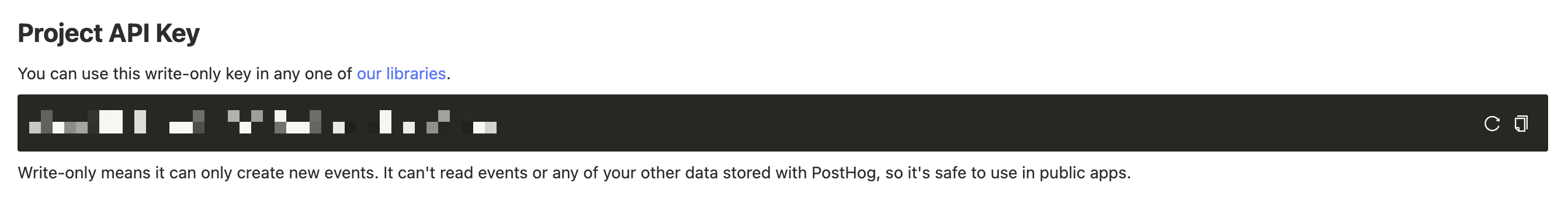 PostHog Project API Key